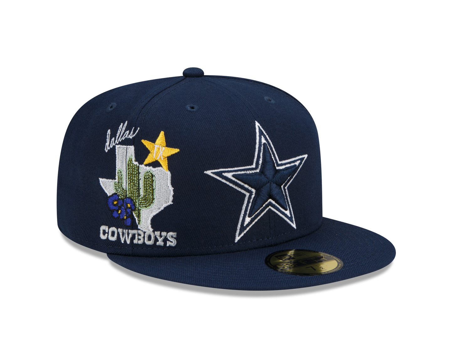 Dallas Cowboys Navy New Era City Cluster State Inspired 59FIFTY Fitted Hat