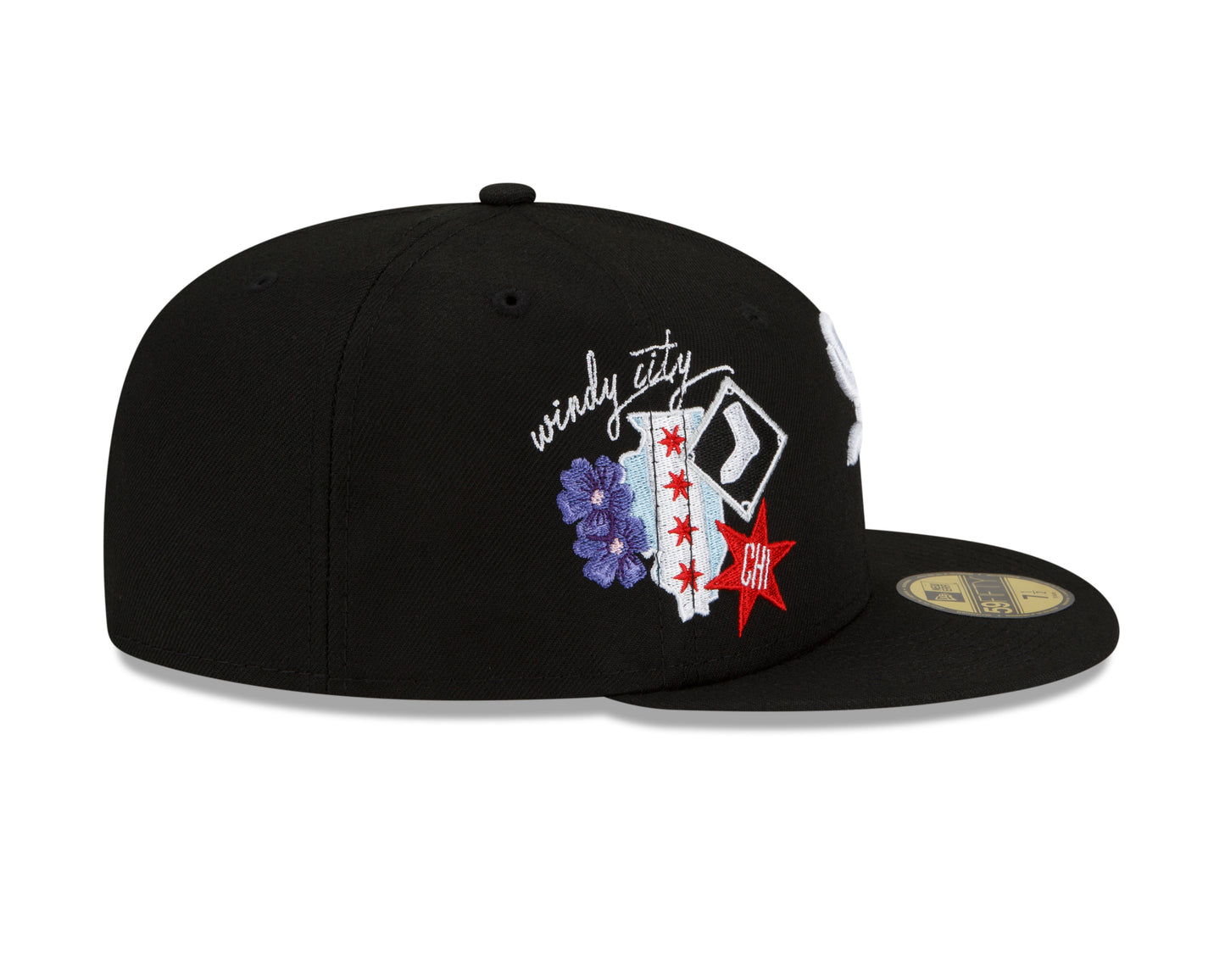 Chicago White Sox Black New Era City Cluster State Inspired 59FIFTY Fitted Hat