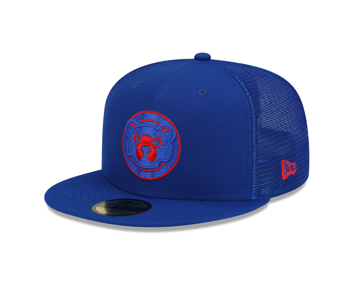 Chicago Cubs New Era Batting Practice 59Fifty Mesh Fitted Hat - Blue