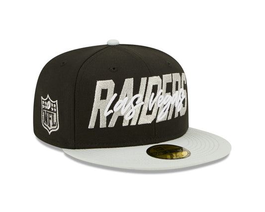 Las Vegas Raiders New Era Draft On Stage 59FIFTY Fitted Hat - Black / Gray