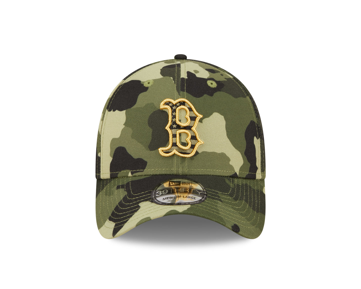 Boston Red Sox New Era Camo Armed Forces Day On-Field 39Thirty Flex Fit Hat