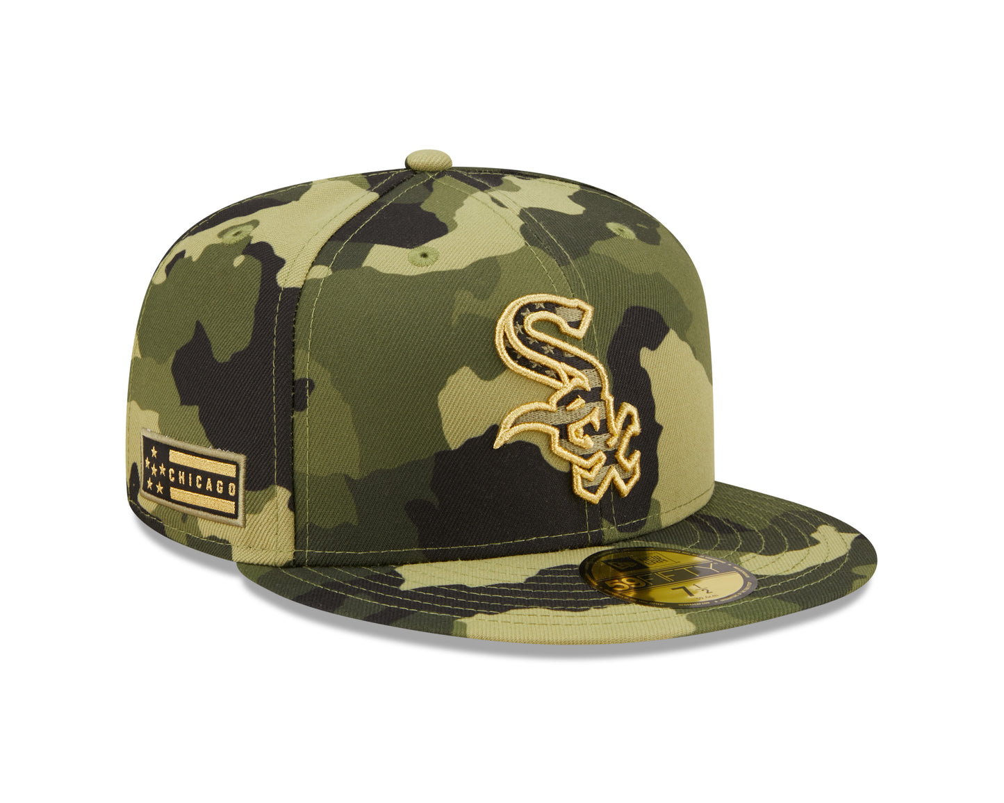 Chicago White Sox New Era Camo Armed Forces On-Field 59FIFTY Fitted Hat