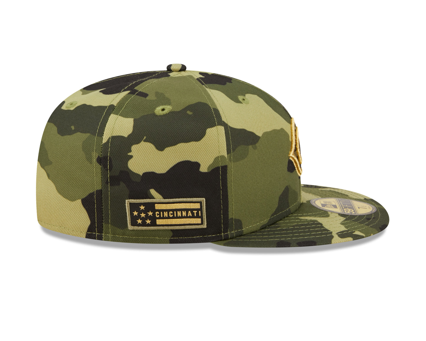 Cincinnati Reds New Era Camo Armed Forces On-Field 59FIFTY Fitted Hat