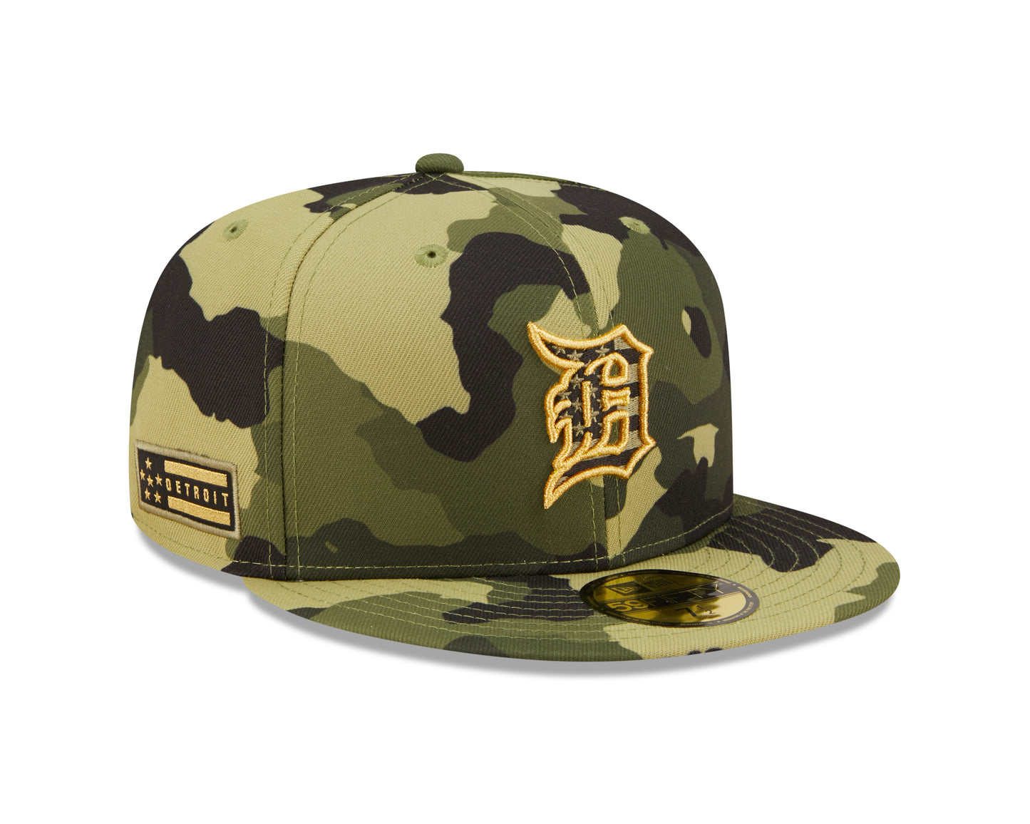 Detroit Tigers New Era Camo Armed Forces On-Field 59FIFTY Fitted Hat
