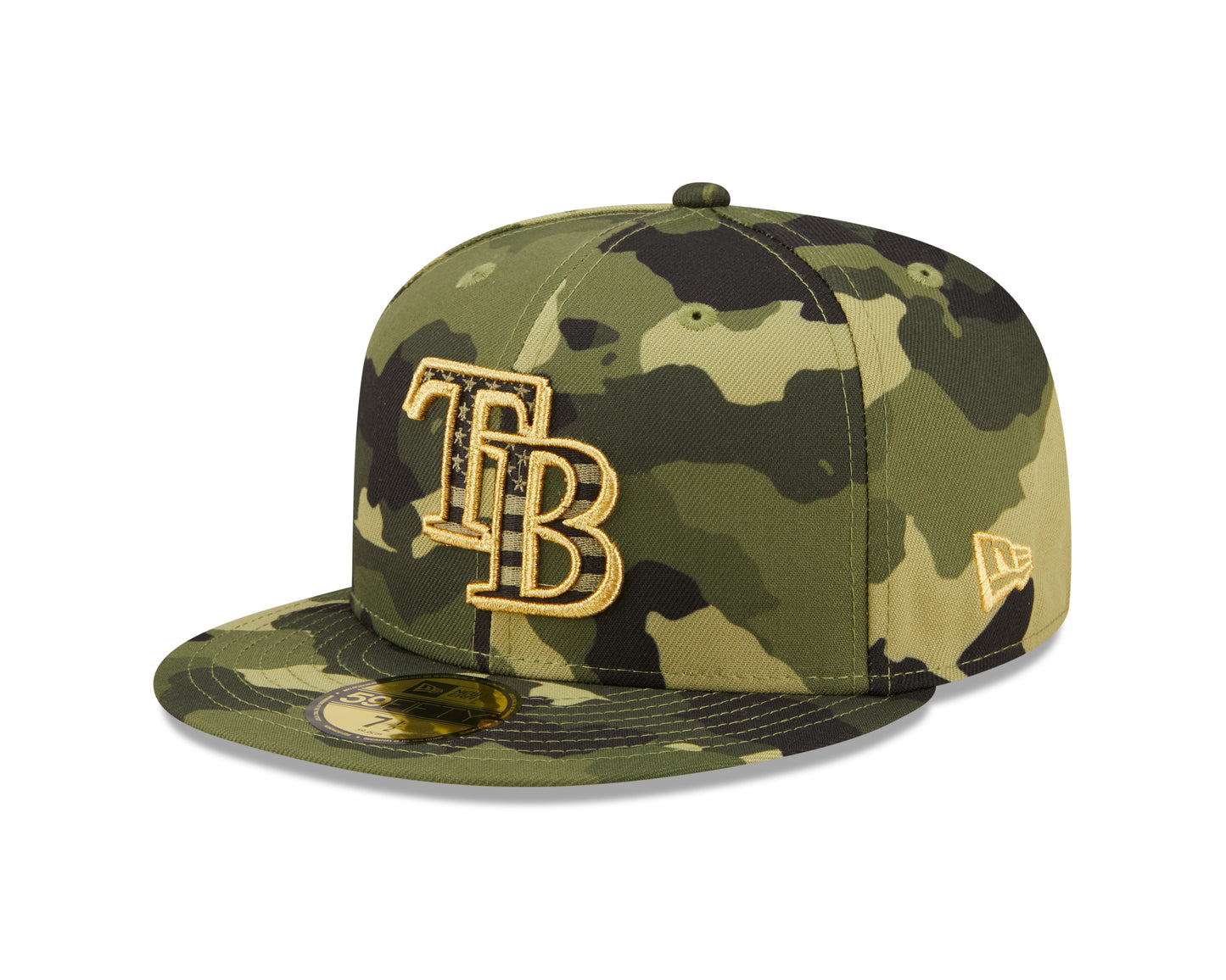 Tampa Bay Rays New Era Camo Armed Forces On-Field 59FIFTY Fitted Hat
