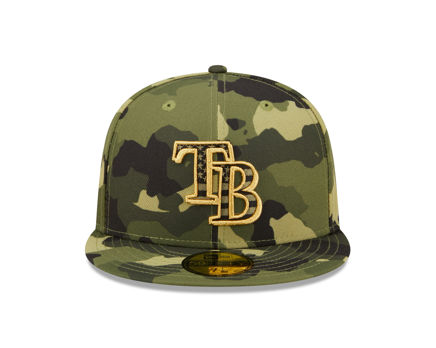 Tampa Bay Rays New Era Camo Armed Forces On-Field 59FIFTY Fitted Hat