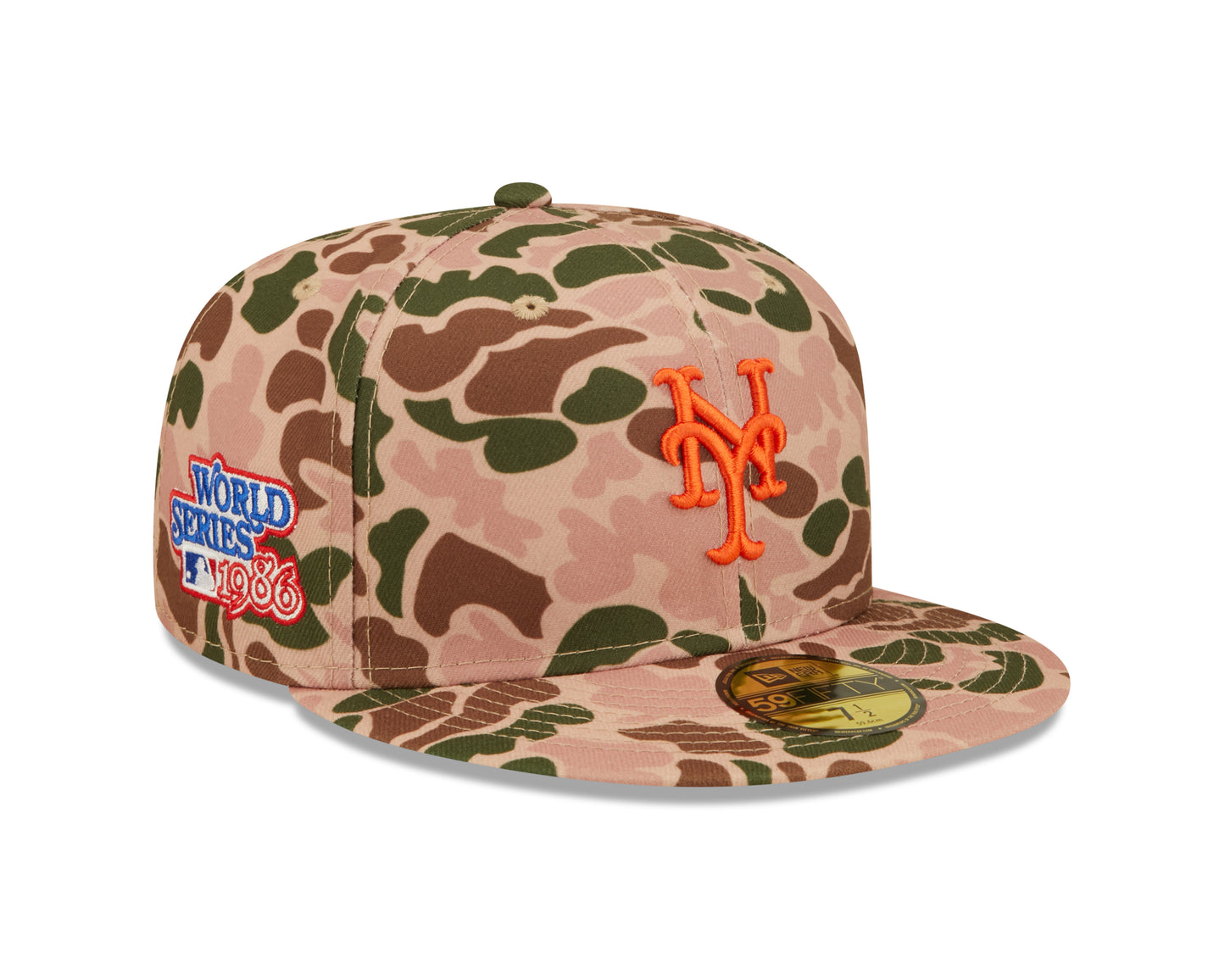 New York Mets Duck Camo World Series 1986 Side Patch 59fifty Fitted Hat