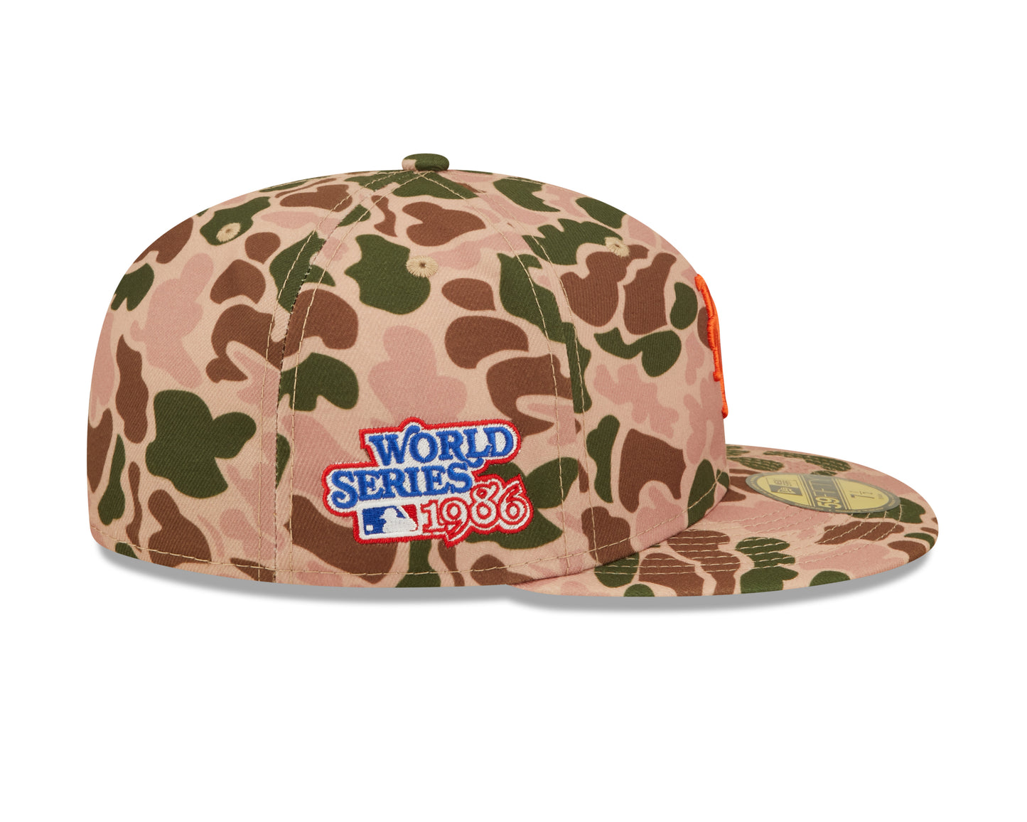 New York Mets Duck Camo World Series 1986 Side Patch 59fifty Fitted Hat