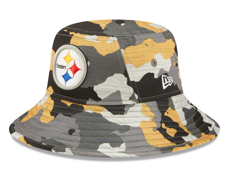 Pittsburgh Steelers New Era Training Camp Official Bucket Hat - Camo