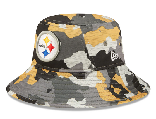 Pittsburgh Steelers New Era Training Camp Official Bucket Hat - Camo