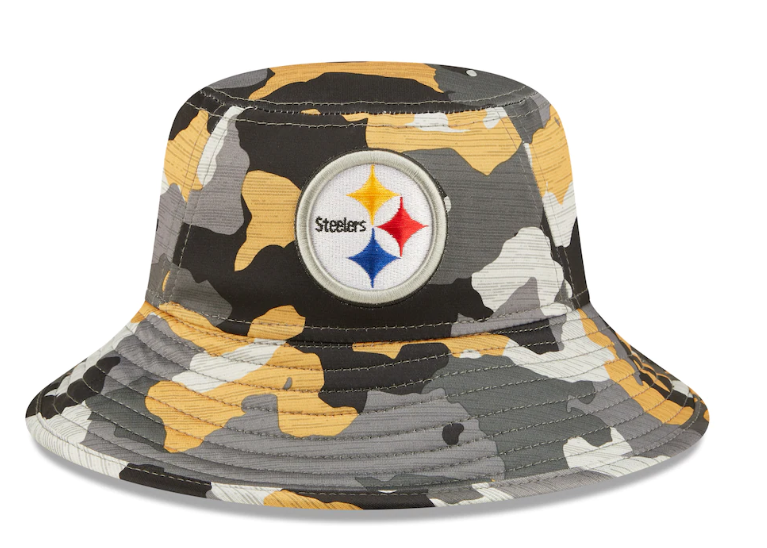 Pittsburgh Steelers New Era Training Camp Official Bucket Hat - Camo