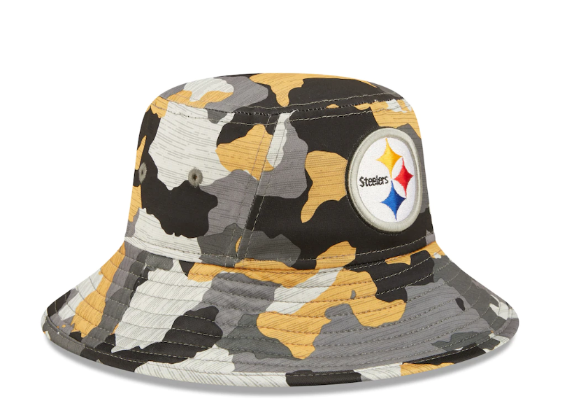 Pittsburgh Steelers New Era Training Camp Official Bucket Hat - Camo