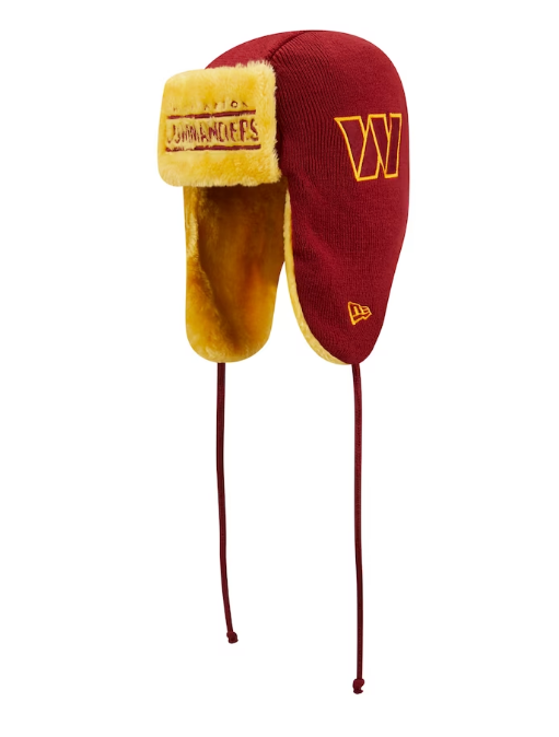 Washington Commanders New Era Helmet Head Knit Trapper