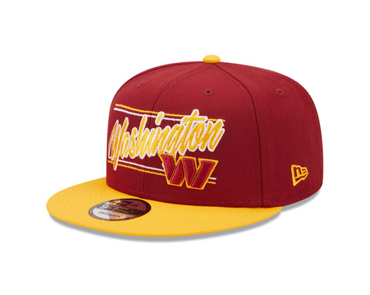 Washington Commanders NFL New Era Team Script 9FIFTY Snapback Hat - Burgundy