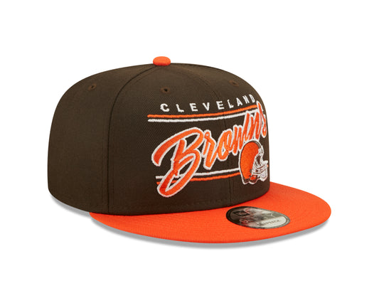 Cleveland Browns NFL New Era Team Script 9FIFTY Snapback Hat - Brown