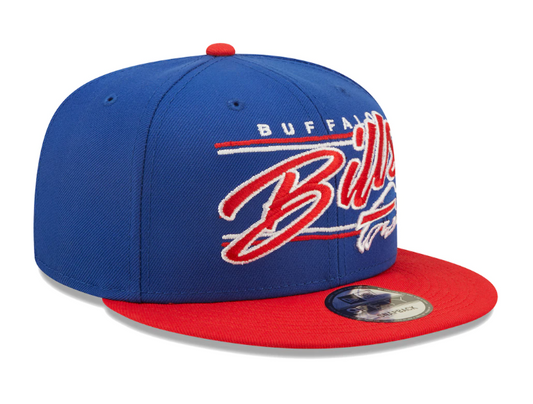Buffalo Bills NFL New Era Team Script 9FIFTY Snapback Hat - Blue