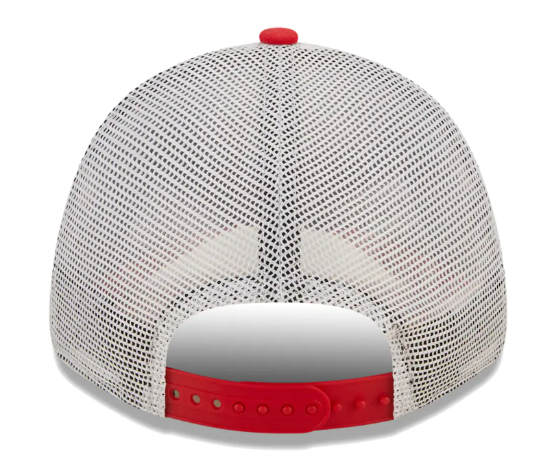 Kansas City Chiefs New Era Logo Patch Trucker Mesh 9Forty Snap Back Hat - Red