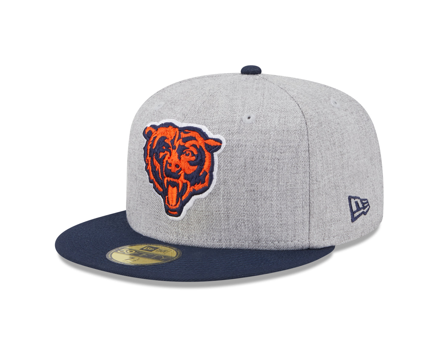 Chicago Bears New Era Heather Side Patch 59FIFTY Fitted Hat - Gray