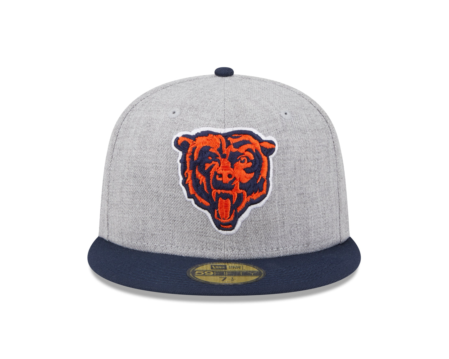 Chicago Bears New Era Heather Side Patch 59FIFTY Fitted Hat - Gray