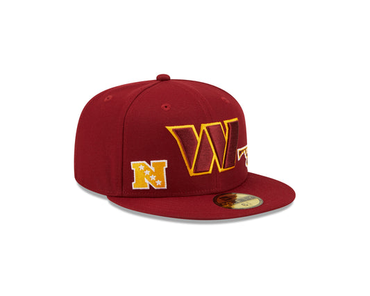 Washington Commanders New Era Identity 59FIFTY Fitted Hat - Burgandy