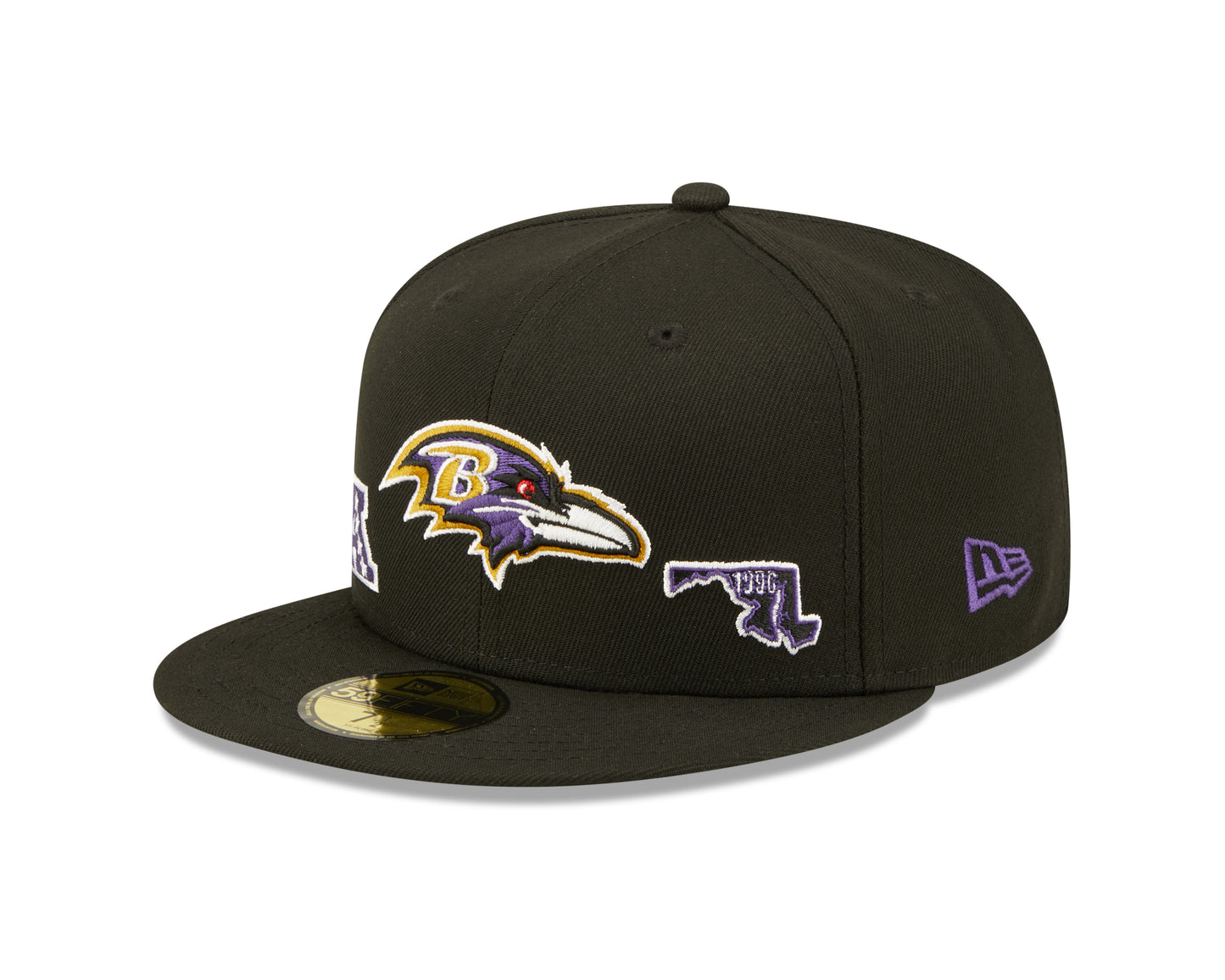 Baltimore Ravens New Era Identity 59FIFTY Fitted Hat - Black