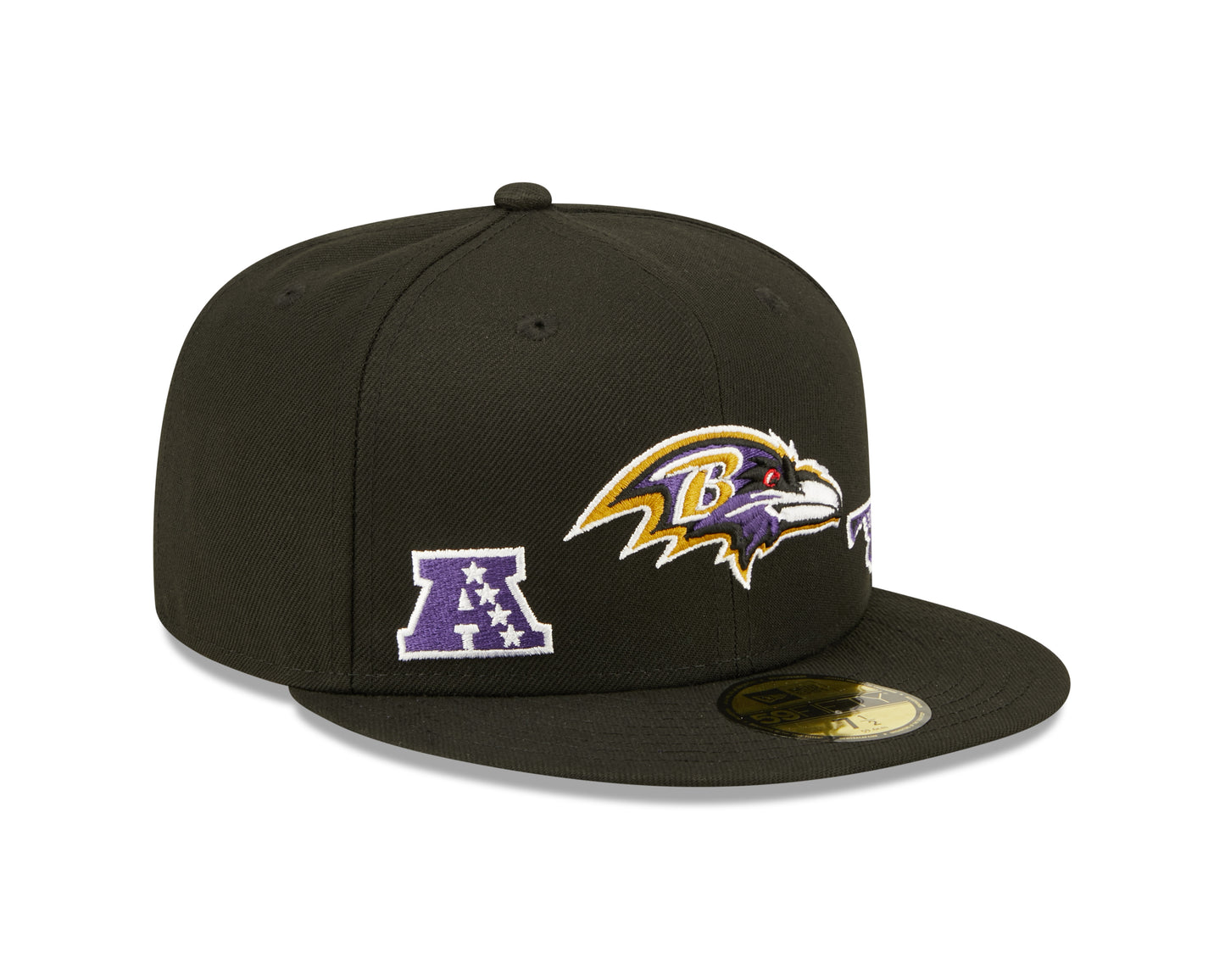 Baltimore Ravens New Era Identity 59FIFTY Fitted Hat - Black