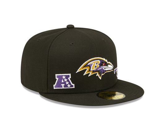 Baltimore Ravens New Era Identity 59FIFTY Fitted Hat - Black