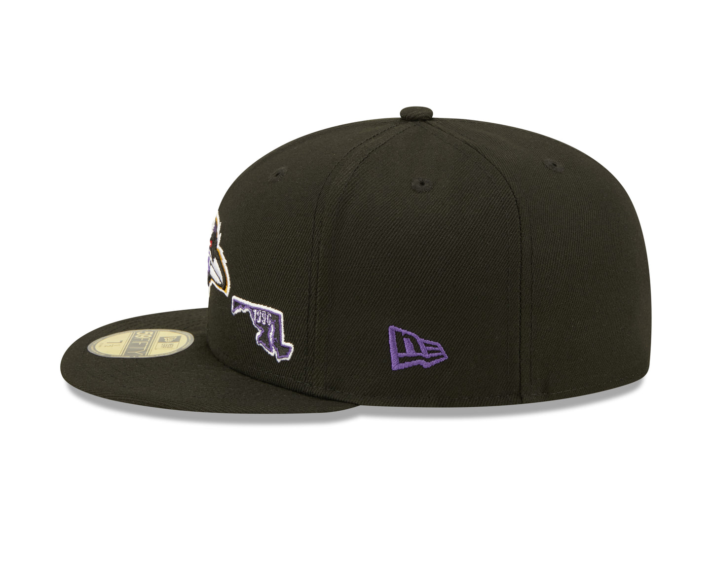 Baltimore Ravens New Era Identity 59FIFTY Fitted Hat - Black