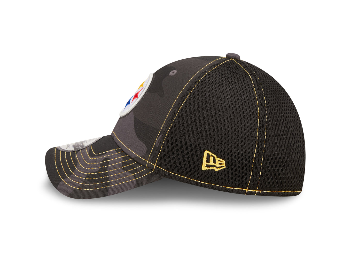 Pittsburgh Steelers New Era Neo Black Camo 39THIRTY Flex Hat