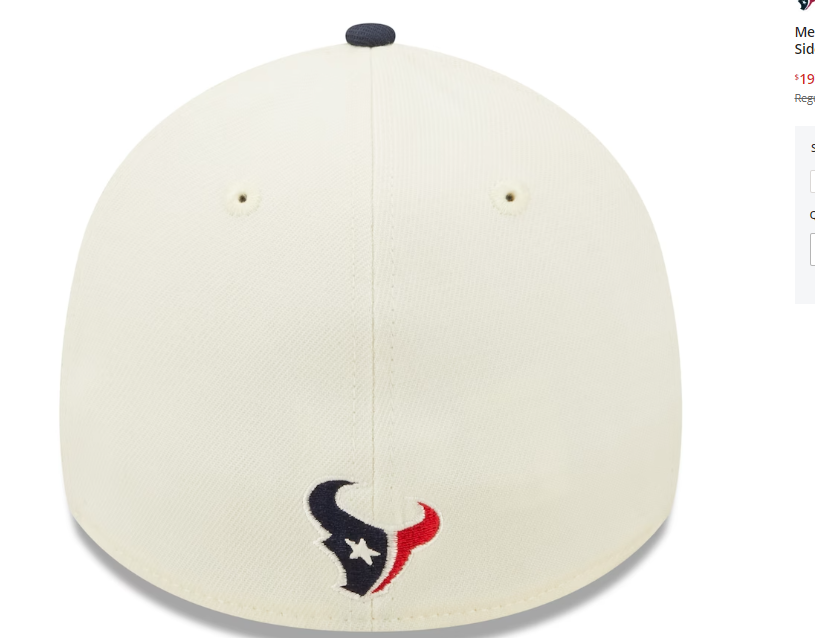 Houston Texans New Era Sideline Banner 39THIRTY Flex Fit Hat - Cream