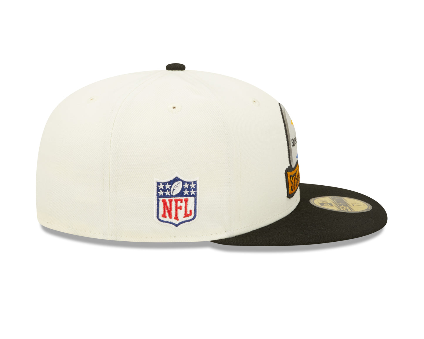 Pittsburgh Steelers New Era  NFL Sideline 59fifty Fitted Hat - Cream