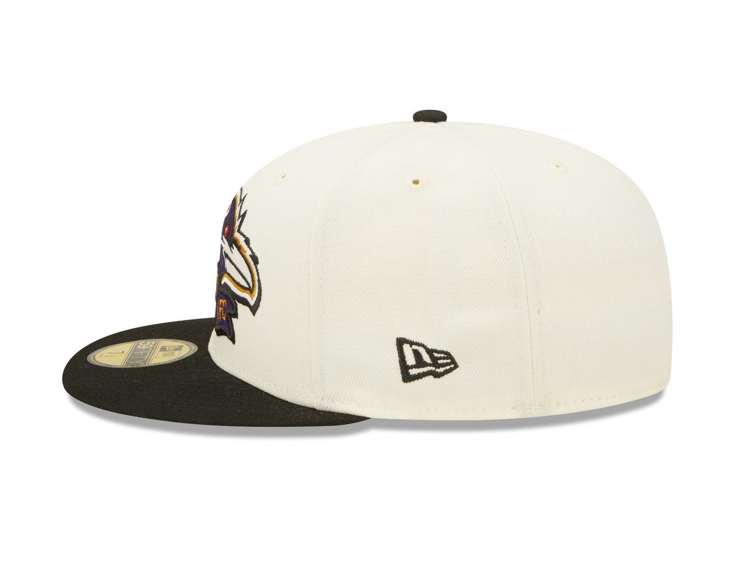 Baltimore Ravens New Era NFL Sideline 59fifty Fitted Hat - Cream