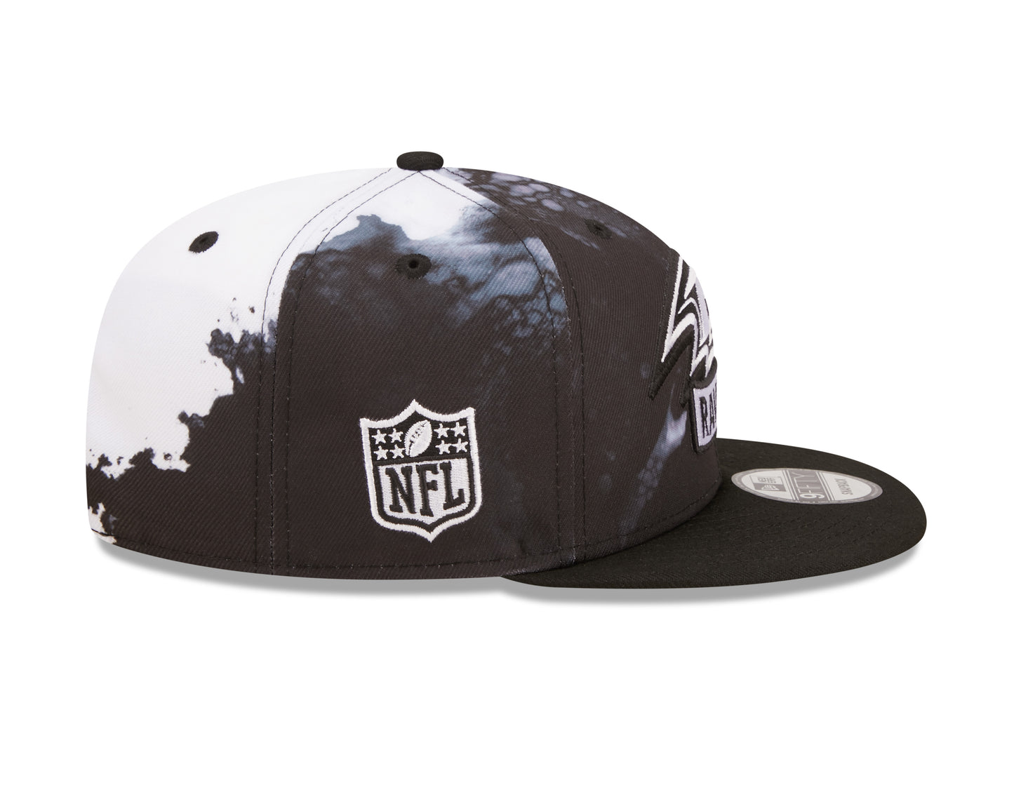 Baltimore Ravens Sideline Ink Black & White 9Fifty Snapback Hat