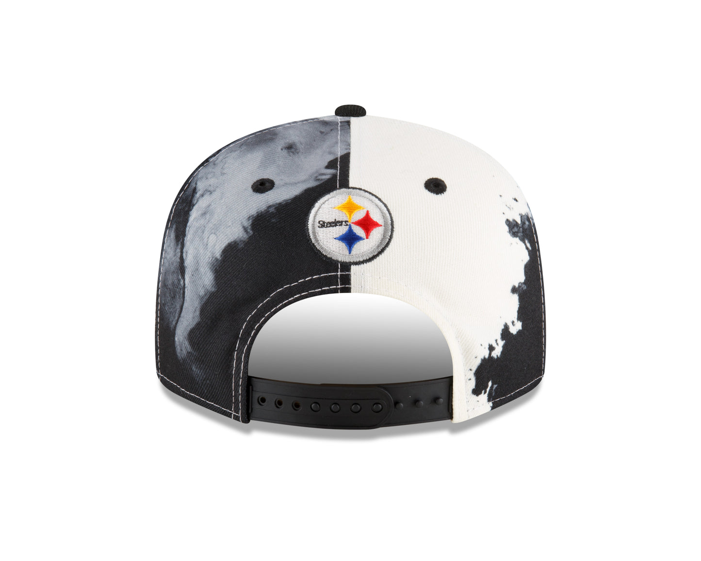 Pittsburgh Steelers Sideline Ink Black & White 9Fifty Snapback Hat