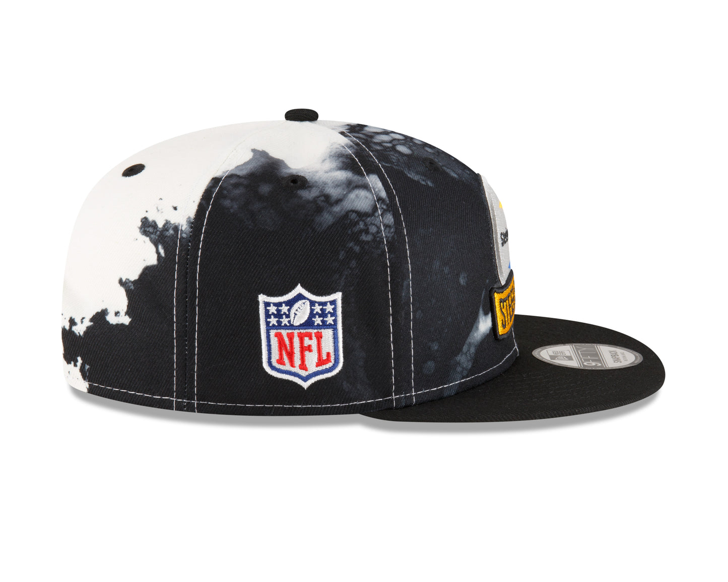 Pittsburgh Steelers Sideline Ink Black & White 9Fifty Snapback Hat