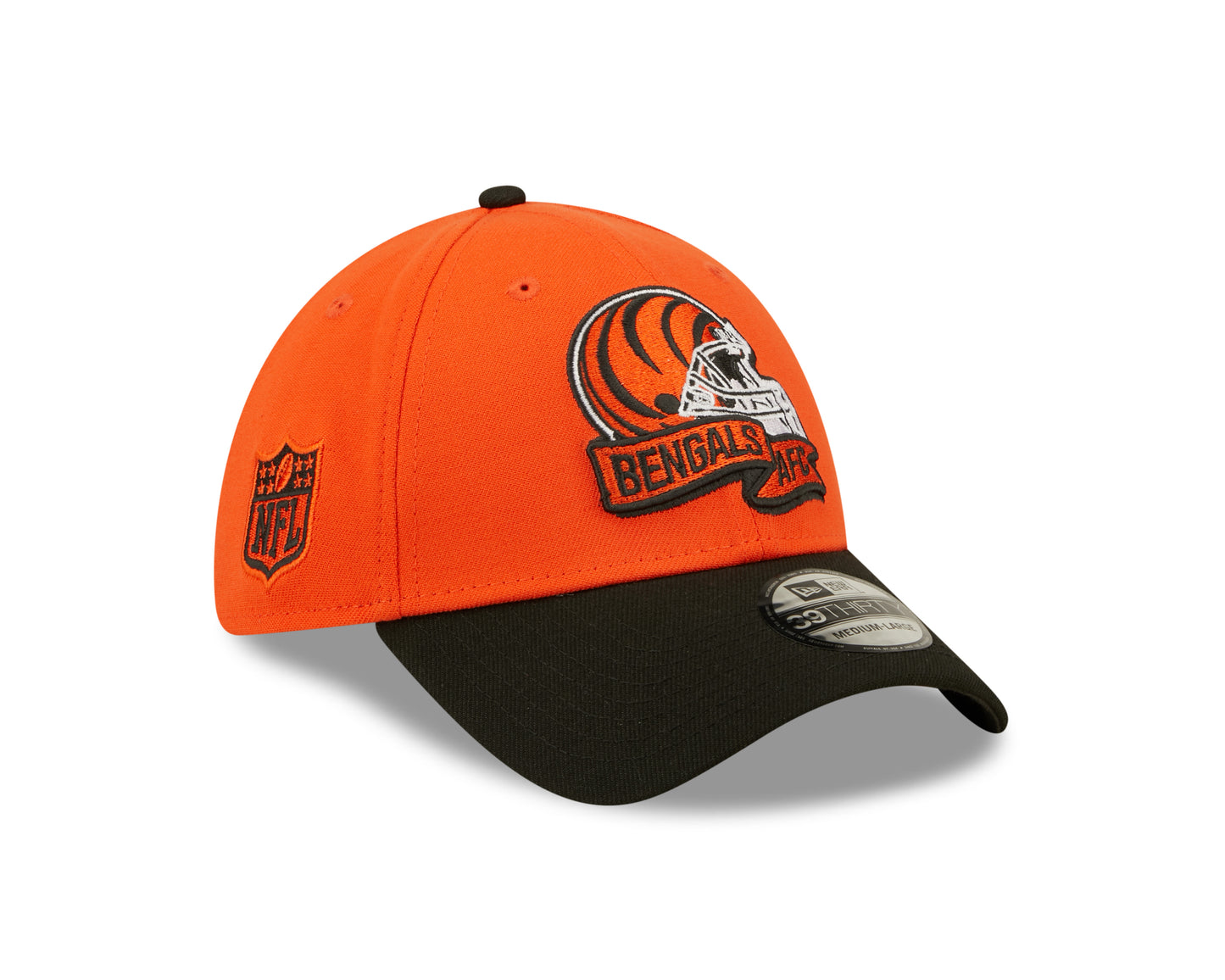 Cincinnati Bengals New Era Sideline Banner Team Colors 39THIRTY Flex Hat - Orange