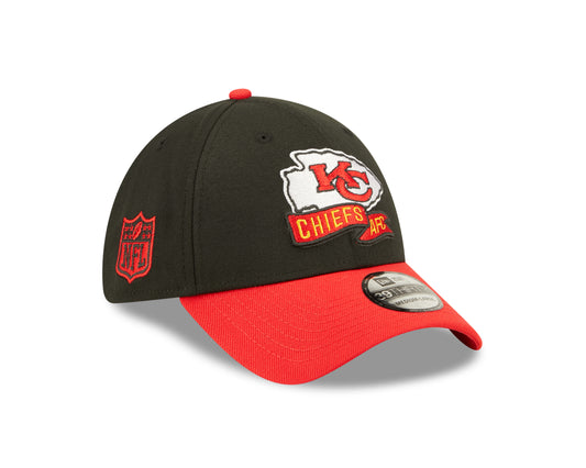 Kansas City Chiefs New Era Sideline Banner Team Colors 39THIRTY Flex Hat - Black