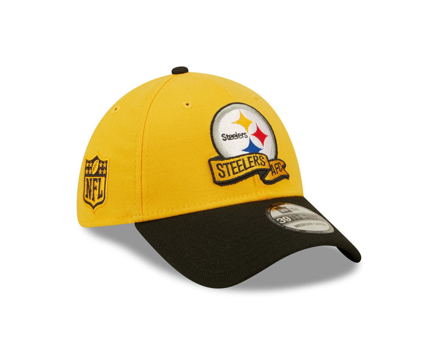 Pittsburgh Steelers Sideline Banner Team Colors 39THIRTY Flex Hat - Yellow