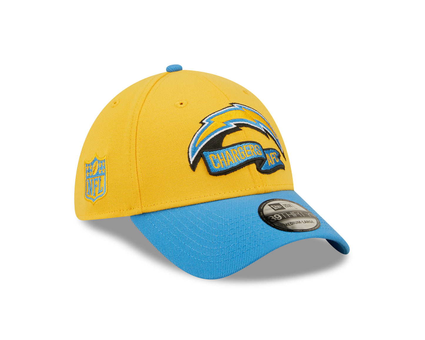 Los Angeles Chargers New Era Sideline Banner Team Colors 39THIRTY Flex Hat - Yellow