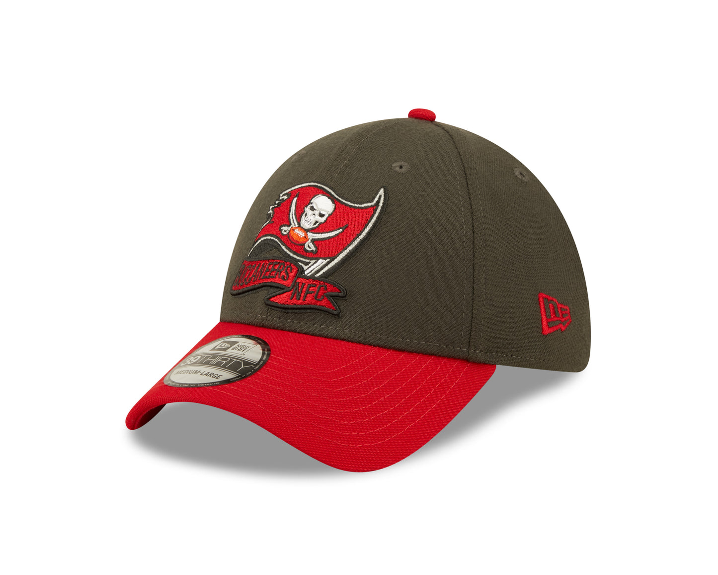Tampa Bay Buccaneers New Era Sideline Banner Team Colors 39THIRTY Flex Hat - Gray
