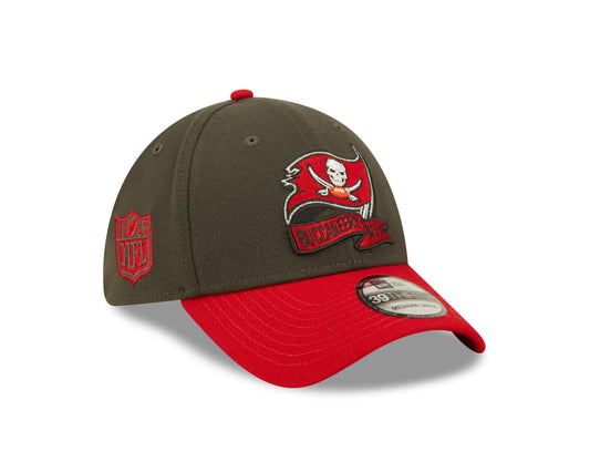 Tampa Bay Buccaneers New Era Sideline Banner Team Colors 39THIRTY Flex Hat - Gray