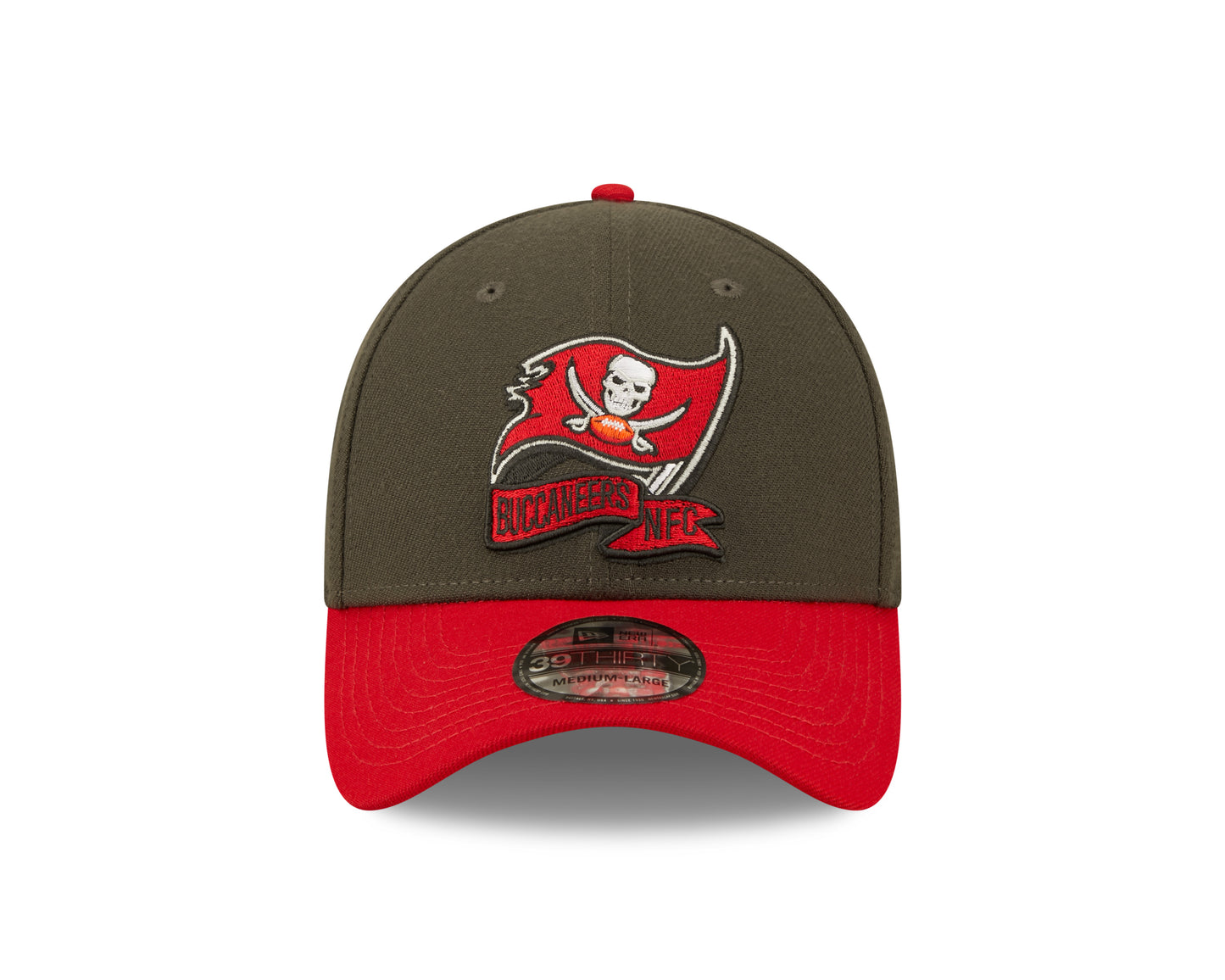 Tampa Bay Buccaneers New Era Sideline Banner Team Colors 39THIRTY Flex Hat - Gray