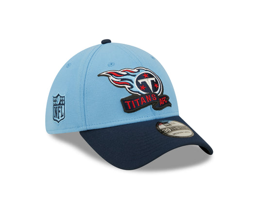 Tennessee Titans New Era Sideline Banner Team Colors 39THIRTY Flex Hat - Blue