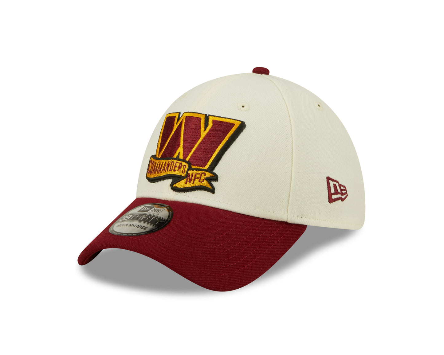 Washington Commanders New Era Sideline Banner 39THIRTY Flex Hat - Cream