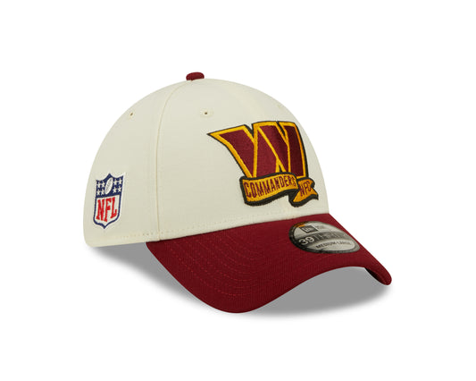 Washington Commanders New Era Sideline Banner 39THIRTY Flex Hat - Cream