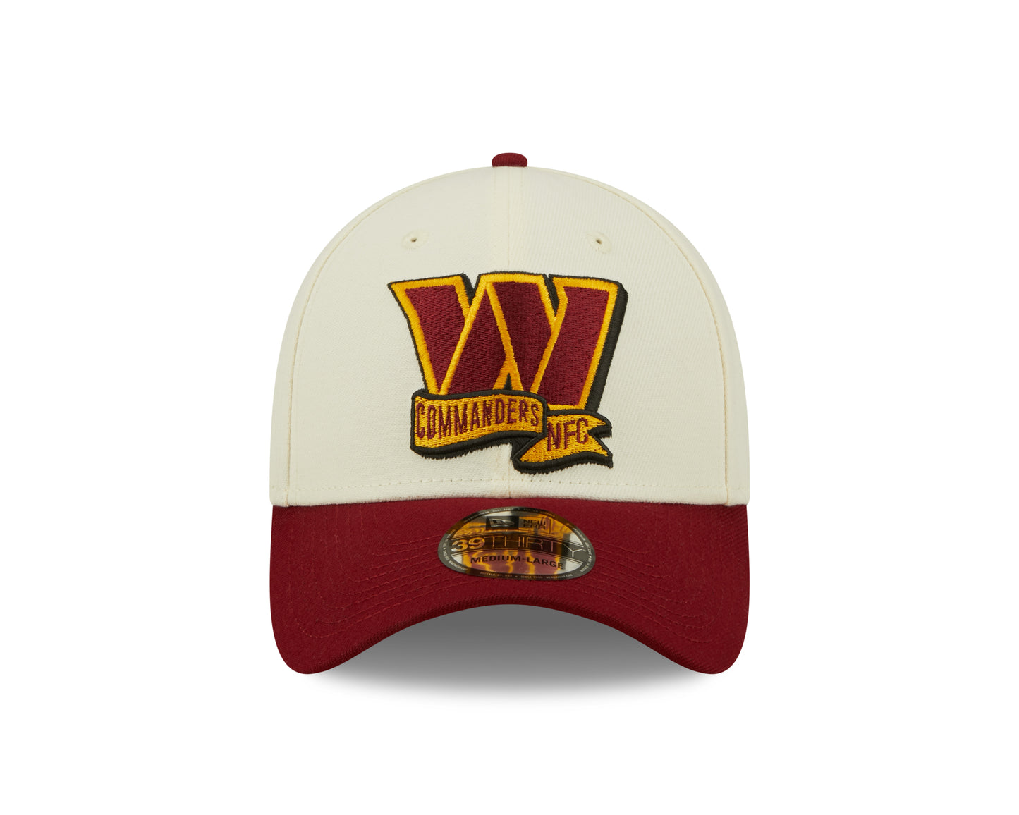 Washington Commanders New Era Sideline Banner 39THIRTY Flex Hat - Cream