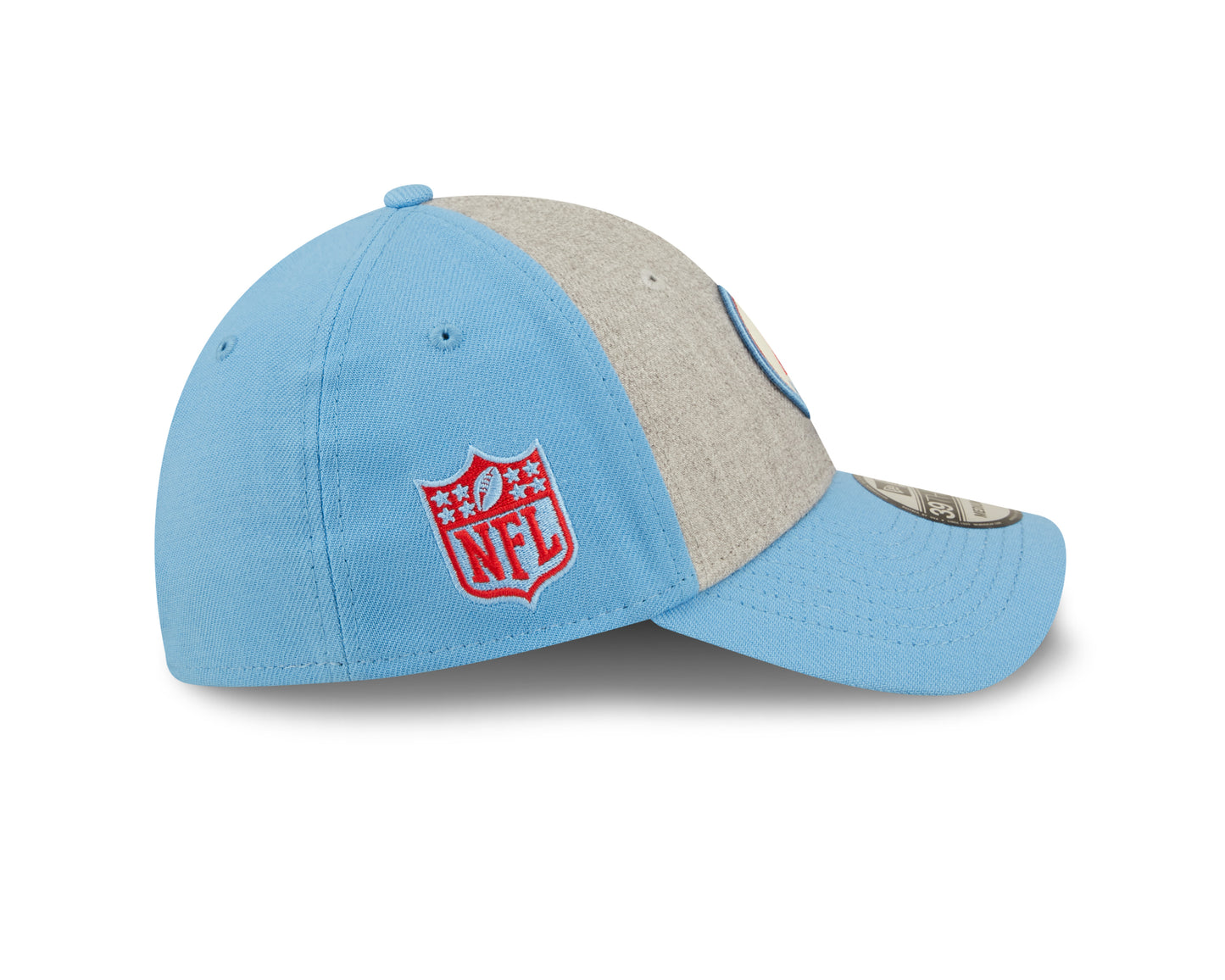 Houston Oilers New Era Historic Sideline 39THIRTY Flex Hat - Heather