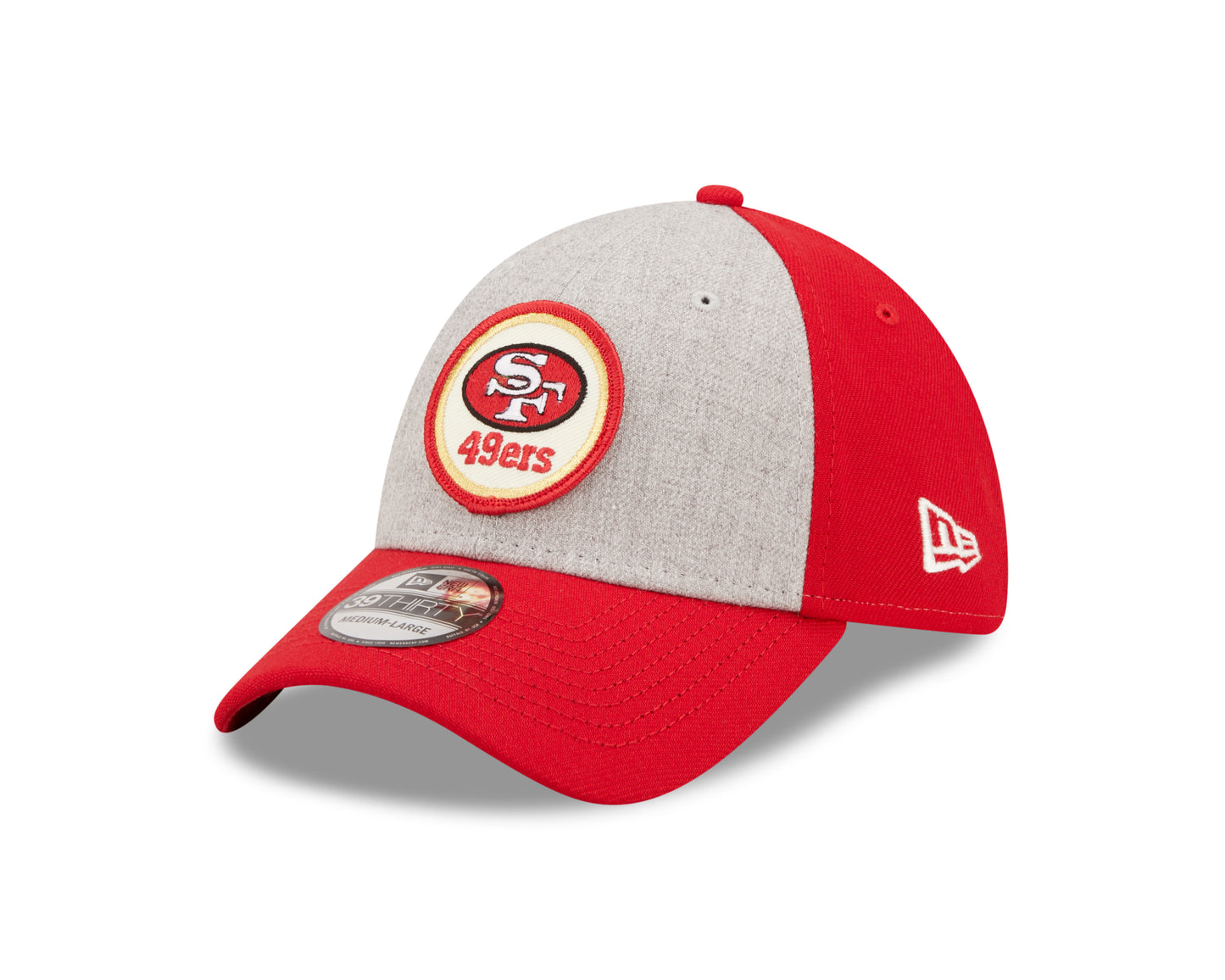 San Francisco 49ers New Era Historic Sideline 39THIRTY Flex Hat - Heather