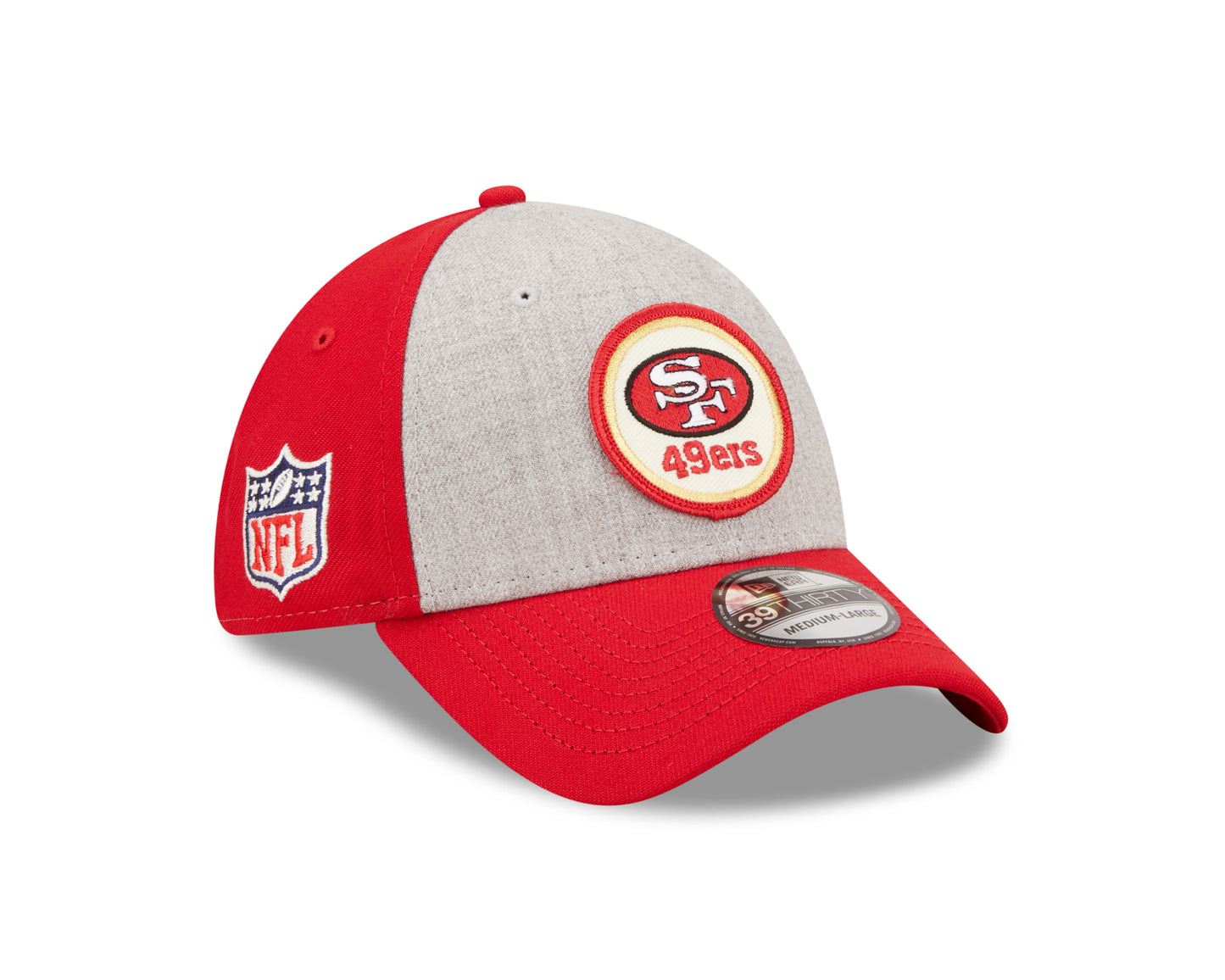 San Francisco 49ers New Era Historic Sideline 39THIRTY Flex Hat - Heather