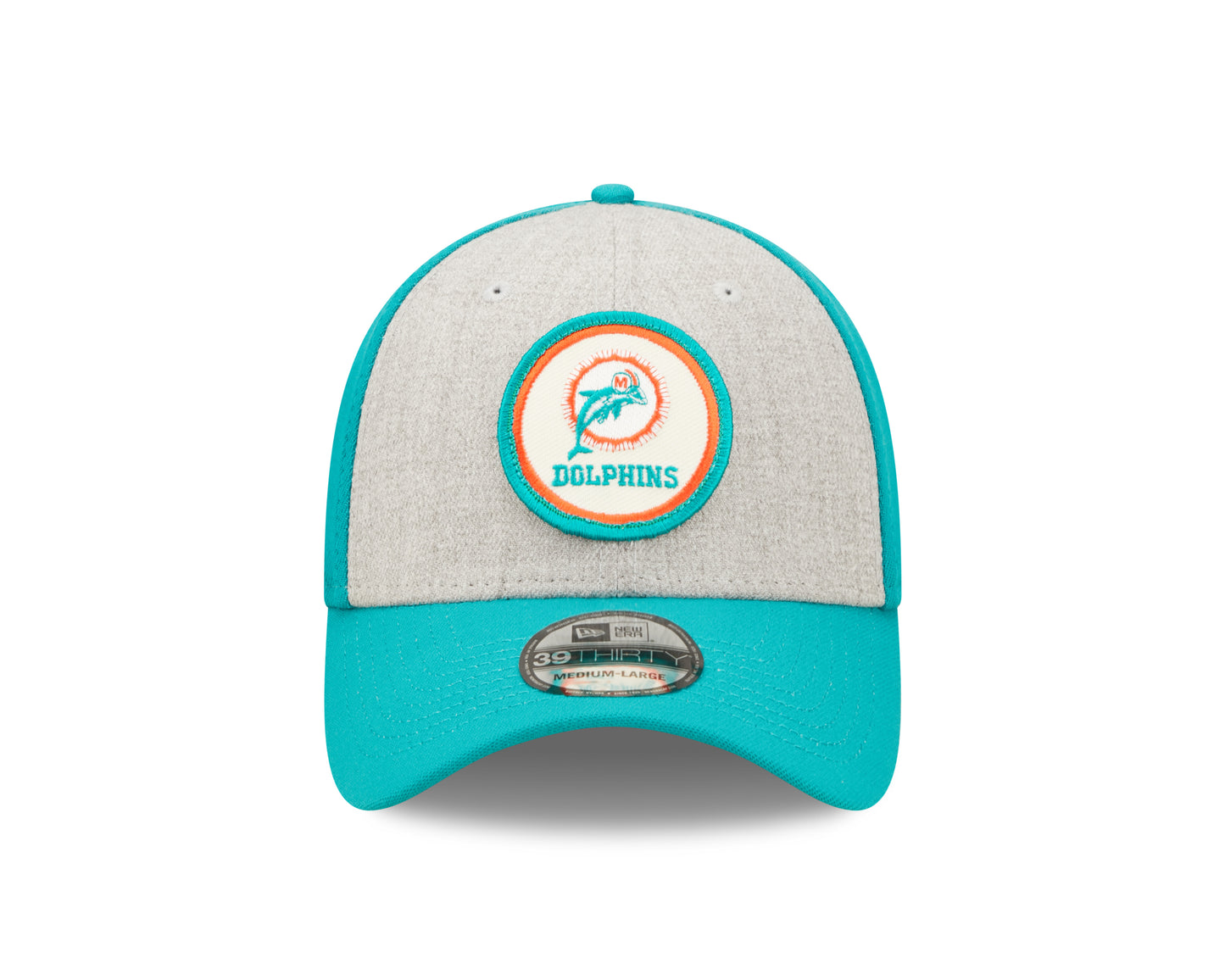 Miami Dolphins New Era Historic Sideline 39THIRTY Flex Hat - Heather